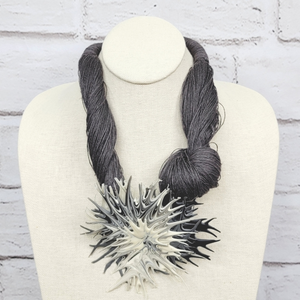 Unique Designer Transparente Statement Necklace - Picture 9 of 11